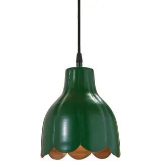 Hängeleuchte , Grün , Metall , 17x20x17 cm , Lampen & Leuchten, Leuchtenserien