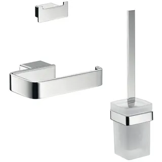 EMCO loft WC-Set, Toilettenpapierhalter ohne Deckel, chrom, 059800102