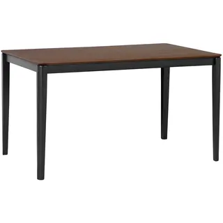 Beliani Esstisch 135 x 75 x 80 cm dunkelbraun, schwarz
