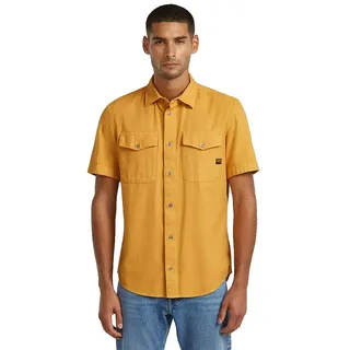 G-Star Slim Fit Kurzarmhemd Gelb M