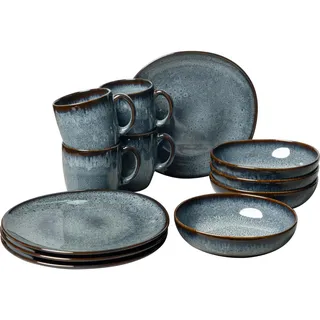 Villeroy & Boch Lave gris Kaffeeservice 12-tlg. dunkelgrau