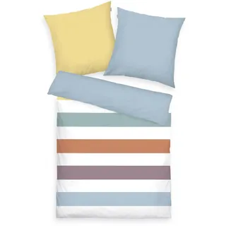 TOM TAILOR HOME Wendebettwäsche »MIG COLORED STRIPES, Baumwoll-Renforcé« 2 Stk. tlg., bunt
