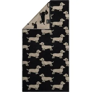 CAWÖ We love Dogs Handtuch 50 x 100 cm beige schwarz