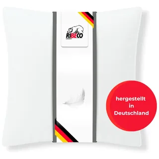 RIBECO Johanna Kopfkissen 80 x 80 cm Weiß