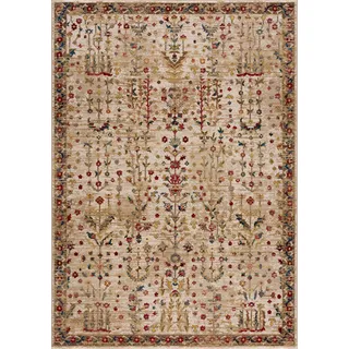 Teppich OTTO HOME "Clovis" Gr. 2, beige (sand), B:70cm H:11mm L:140cm, Kunstfaser, Teppiche, Teppich, Teppich im Orient-Design, mit Bordüre, Vintage