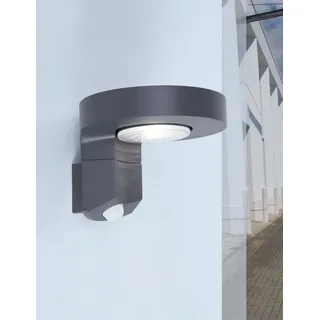 LED Solarwandleuchte LUTEC 2-flammig wetterfester Kunstoff anthrazit kaltweiß 2W - Grau