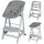roba® »Treppenhochstuhl Born Up taupe«, mit Neugeborenen-Aufsatz, Stone gesteppt, grau
