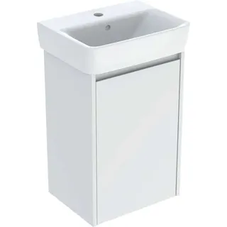 Geberit Renova Plan Set Handwaschbecken mit Unterschrank, 1 Tür, 45x69,7x34cm, 504.034.00.1, Farbe: weiß / lackiert seidenmatt
