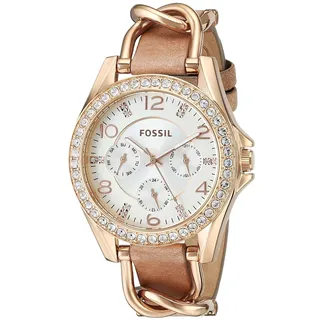 Fossil Riley Quarz Leder 38 mm ES4310