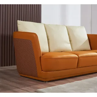 Wohnlandschaft Sofagarnitur 3+2+1 Sitzer Ledersofa Couch Garnitur Polstergruppe