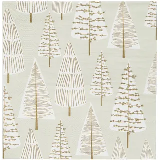 Talking Tables Weihnachtsservietten 33 x 33 cm Gold/Silber