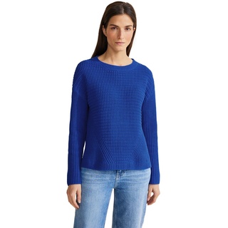 STREET ONE Damen Grobstrick Pullover, fresh intense gentle blue, 38