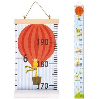 Beinou Wachstum Messlatte Aufrollbare Wandbehang Dekorative Messlatten für Kinder Messleiter Lineal Messtabelle für Baby Kinderzimmer 7.9'' x 79'' Giraffe