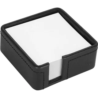 Läufer 34186 Modena Zettelbox, fein genarbtes Rindsleder, schwarz, Handgefertigt aus Echtleder in Deutschland, Zettelkasten aus Leder