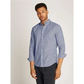 Tommy Hilfiger Langarmhemd »HERITAGE OXFORD GINGHAM RF SHIRT«, mit modischem Klein-Karomuster blau