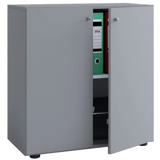 VCM Lona Aktenschrank 70 x 40 x 74 cm grau