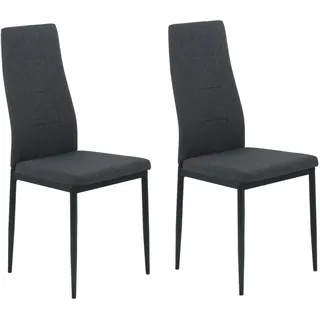 HELA 4-Fußstuhl »SVENNI« (Set) 2 Stk.4-Fuß,Rundrohrgestell,Webstoff,Zertifizierter "Waterfree" Stoff, schwarz