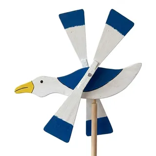 Holz-Windrad Vogel, Gartenabschreckung, Mardervertreiber, Möwe