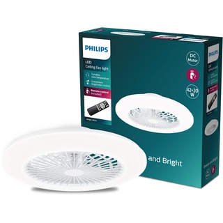 Philips Lighting Amigo Deckenventilator 20 W, 42W (Ø x H) 490mm x 137mm Weiß