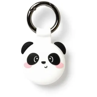Legami Key Ring For, Schlüsselanhänger AirTag 3, 8 x 5 cm, Silikon und Metall, Panda-Thema, personalisieren Sie Ihr Unisex Erwachsene, Einheitsgröße, Panda, Taglia unica, Casual