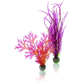 biOrb 46058 Pflanzen Set rot / pink M - Natur-Dekopflanzen-Set, Kunststoffpflanze, Deko, Zubehör Aquarium