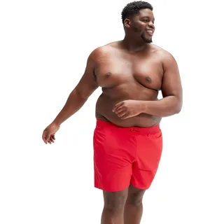 Speedo Herren Plus Size Essentials 16" Schwimmshorts | Watershort | Schwimmhose | Badebekleidung in großen Größen Badehose, Fed Red, XXXL