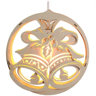 Fensterbild Glocke el.bel. HxLxB 26x25,5x6cm NEU Fensterdeko Weihnachtsbild