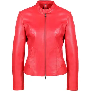 Lederjacke FREAKY NATION "Smoothly-FN", Damen, Gr. XS(34), rot, Oberstoff: 100% Leder; Futter: 100% Baumwolle, normal, Jacken Lederjacke
