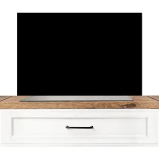 MuchoWow Spritzschutz Küche Schwarz - Einfarbig 80x55 cm , Metall , Rechteckig , 80x0.3x55 cm , rostfrei , Küchenzubehör, Küchenhelfer, Küchenutensilien