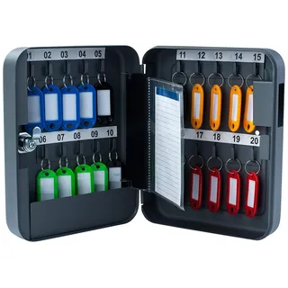 Pavo Schlüsselschrank 20 Haken Schlüssel 8027033 dunkelgrau,