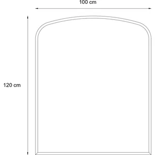VALO 8mm Glasbodenplatte Segment 100x120cm Glasklar Kaminzubehör Kamin Ofen