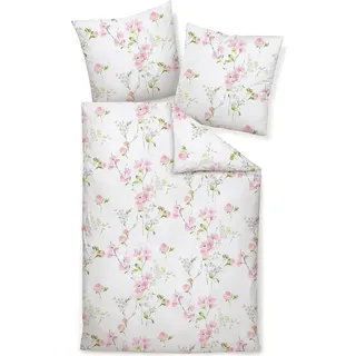 JANINE Bettwäsche Chinchilla S 78069 korallenrosa 155x220 cm + 80x80 cm,