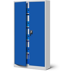 Bild Aktenschrank Büroschrank Stahlschrank (Grau-Blau)