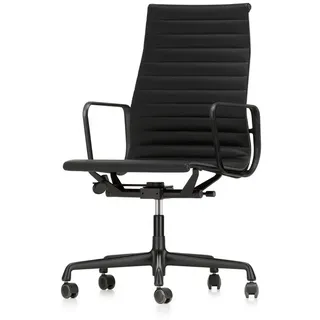 Vitra Bürodrehsessel Alu-Chair schwarz, Designer Charles & Ray Eames, 101-113x58.5x58-72 cm