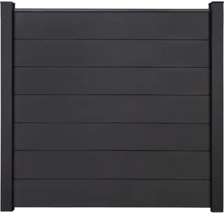 GROJA Grande BPC Steckzaun Set 7 Lamellen 180 x 180 cm anthrazit