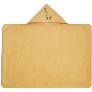 Sterntaler Baby Kapuzenbadetuch 100x70cm Giraffe Kaya – Rechteckiges Badetuch aus weicher, saugfähiger Baumwolle – Süße Stickerei auf der Kapuze, Ocker