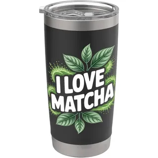Ich liebe Matcha Enthusiast Passion Tea Doppelwandiger Edelstahl-Thermobecher