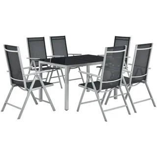 Juskys Milano Set 7-tlg. Silbergrau