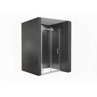 Buylando Viktoria Duschtür Schiebetür 125 x 195 cm Silber/Transparent