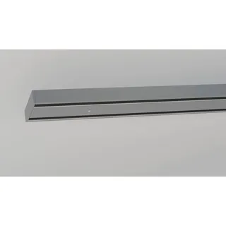 INDEKO Gardinenschiene Objektschiene 2-läufig Ø 0 mm 100 cm Silber