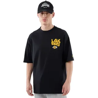 New Era Nba Player Graphic Oversize Los Angeles Lakers Kurzarm-t-shirt - Black - L