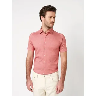 Kurzarmhemd DESOTO "Casual Kent 1/2", Herren, Gr. XL, N-Gr, rosa (rot oxford), Obermaterial: 100% Baumwolle, slim fit normal, Hemden Kurzarmhemd, Jerseyhemd, slim fit