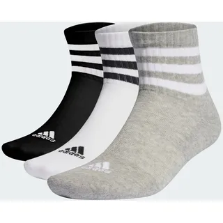 adidas 3-Streifen Cushioned Sportswear Low-Cut Socken 3 Paar Medium Grey Heather / White / Black 28-30