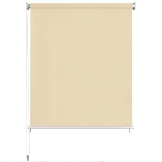 vidaXL Außenrollo 185 (B) x 140 (H) cm Cremeweiß - Creme
