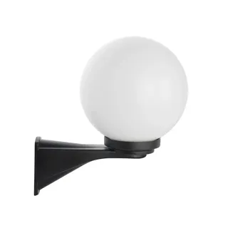 Vintage Wandleuchte Schwarz Weiß IP43 Kugelschirm E27 NINETTE Außenlampe Haus