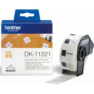 Brother CD/DVD-Etiketten DK11221 Weiß 23 x 23 mm 1000 St.