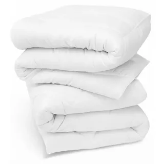 Beautissu 4 Jahreszeiten Bettdecke Allergiker Bettdecke BeauNuit FS, 135x200cm - Weiß