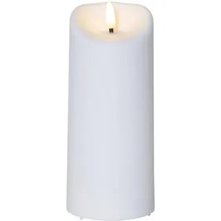 Star Trading LED-Kerze Outdoor 3D Flamme 18 cm weiß