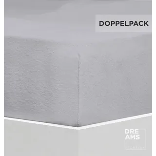 Florella Spannbettlaken »FS9, Flausch-Frottee, mit Rundum-Gummi, 80 % Baumwolle, 20 % Polyester« für Matratzenhöhe bis 25 cm geeignet, grau