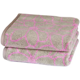 Ross Blütenfond Handtuch 50 x 100 cm rosa
